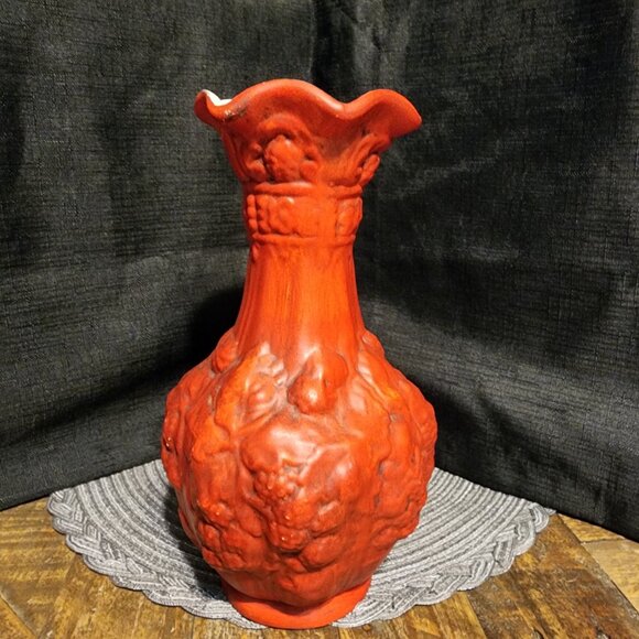 Ornate Red Decorative Vase VTG - Picture 3 of 8
